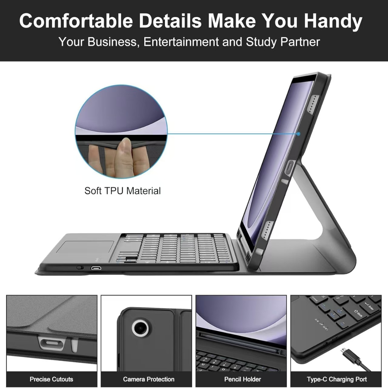 Case for Samsung Galaxy Tab A9 - Samsung Tablet Keyboard Accessories ulasan dan harga