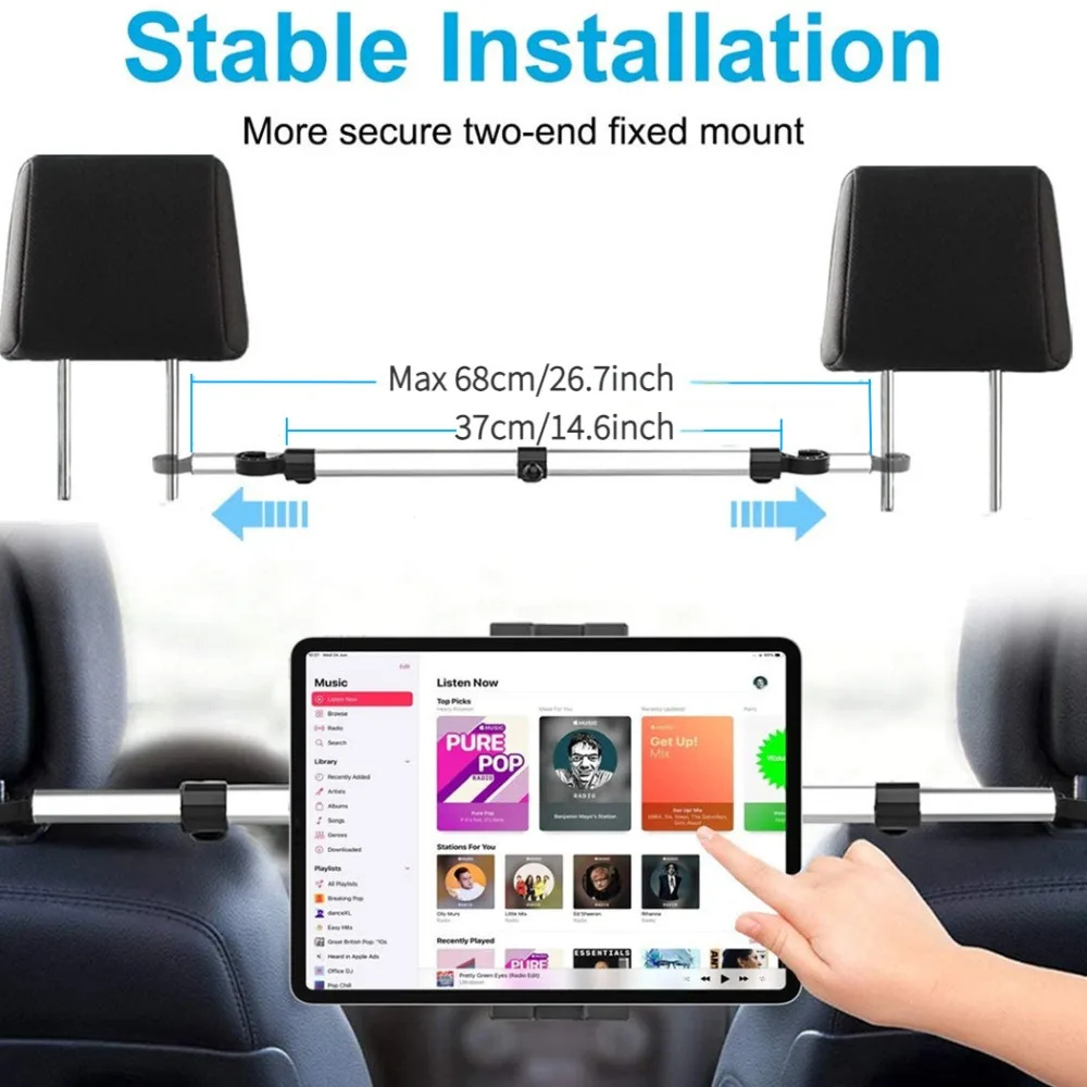 13'' Car Headrest Tablet Mount - Tablet Accessories Must Have ulasan dan harga