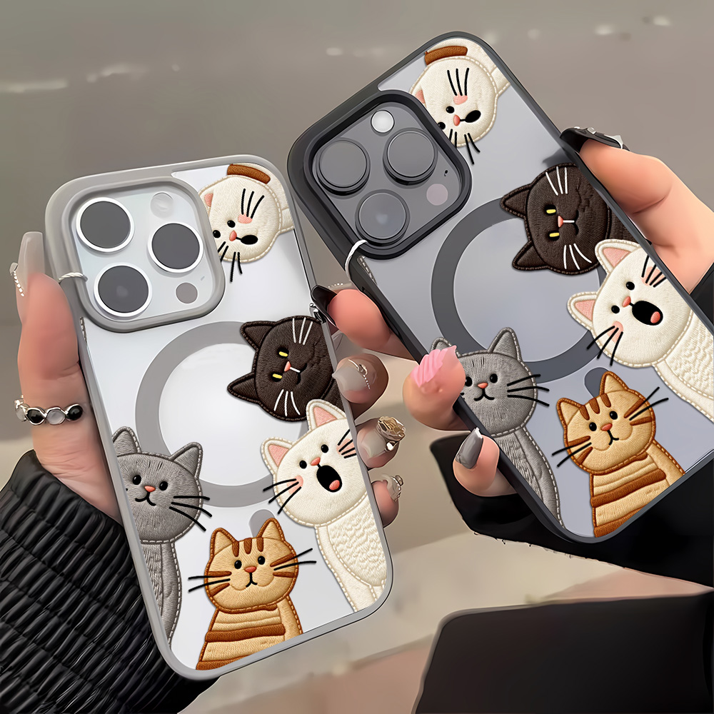 Cute Faux Embroidery Cat Phone - Apple Iphone 16 ulasan dan harga