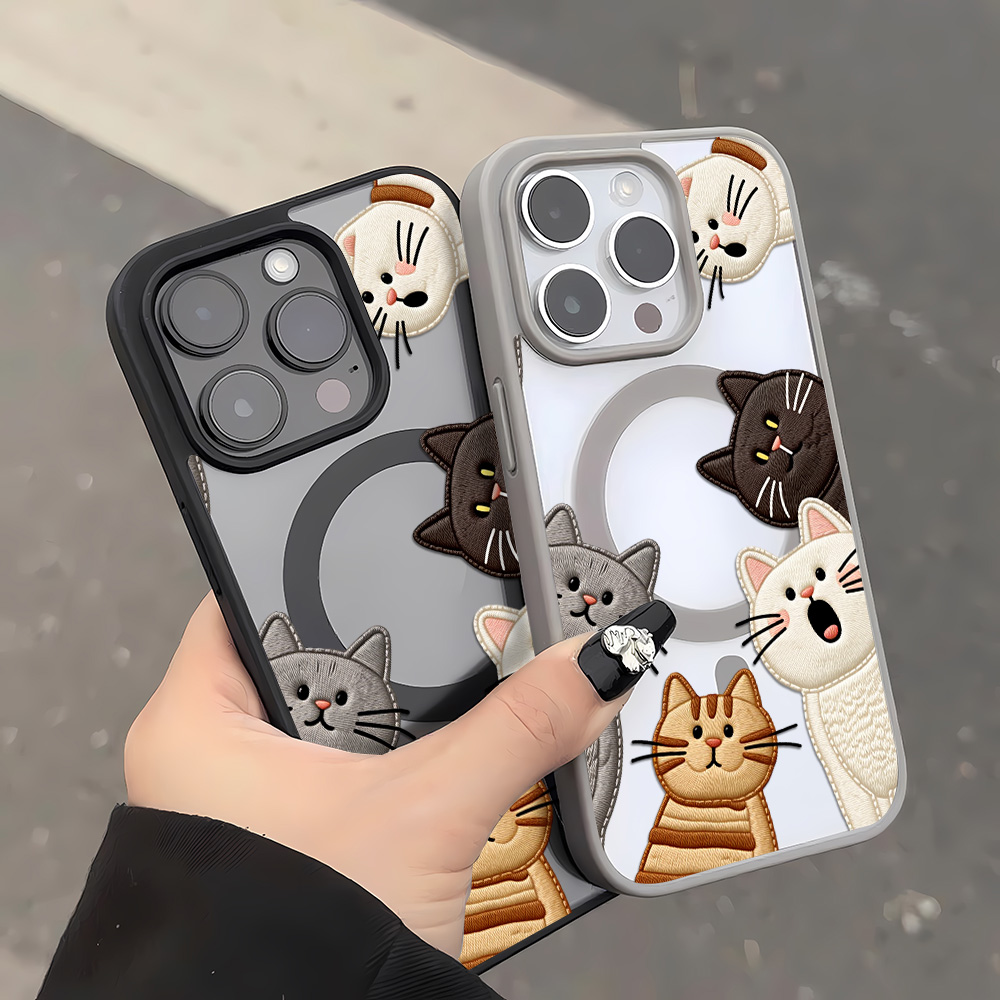 Cute Faux Embroidery Cat Phone - Apple Iphone 16 ulasan dan harga