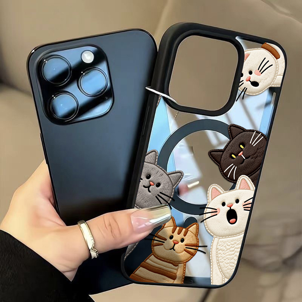 Cute Faux Embroidery Cat Phone - Apple Iphone 16 ulasan dan harga
